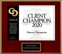 Doreen Thompson rated Client Champion by Martindale-Hubbell 2020
