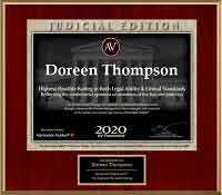 Doreen Thompson AV Rating Judicial Edition by Martindale-Hubbell 2020